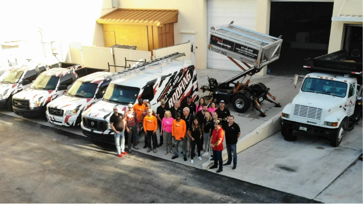 All Phase Construction USA team on a residential roofing project